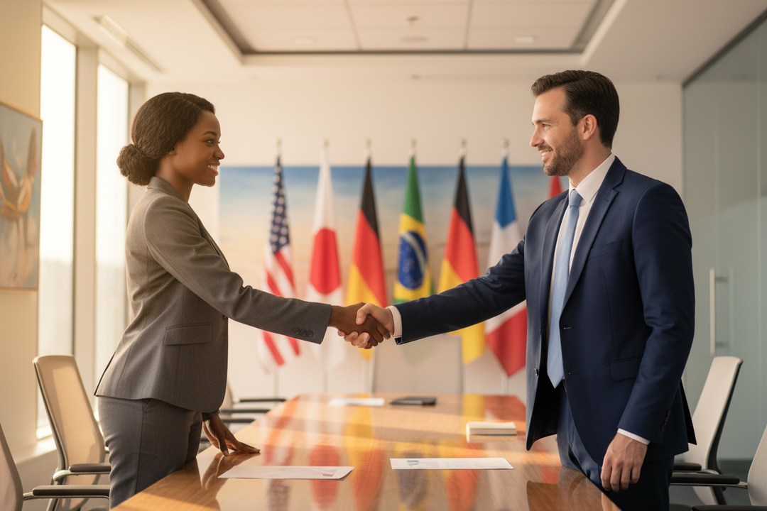 one black and one white person no global alliance and complicance words